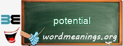 WordMeaning blackboard for potential